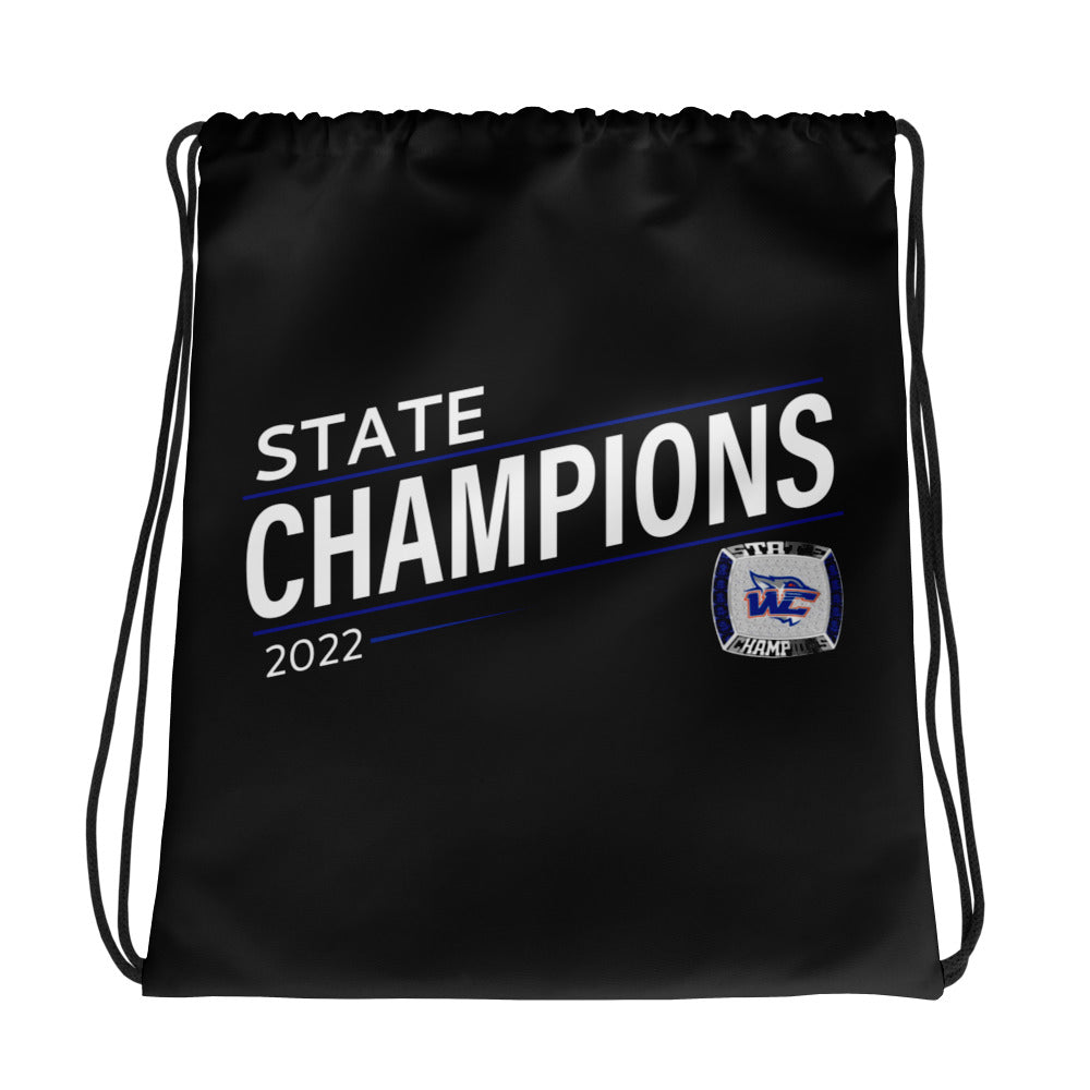 Water Canyon High School 2022 State Championship Ring Drawstring bag