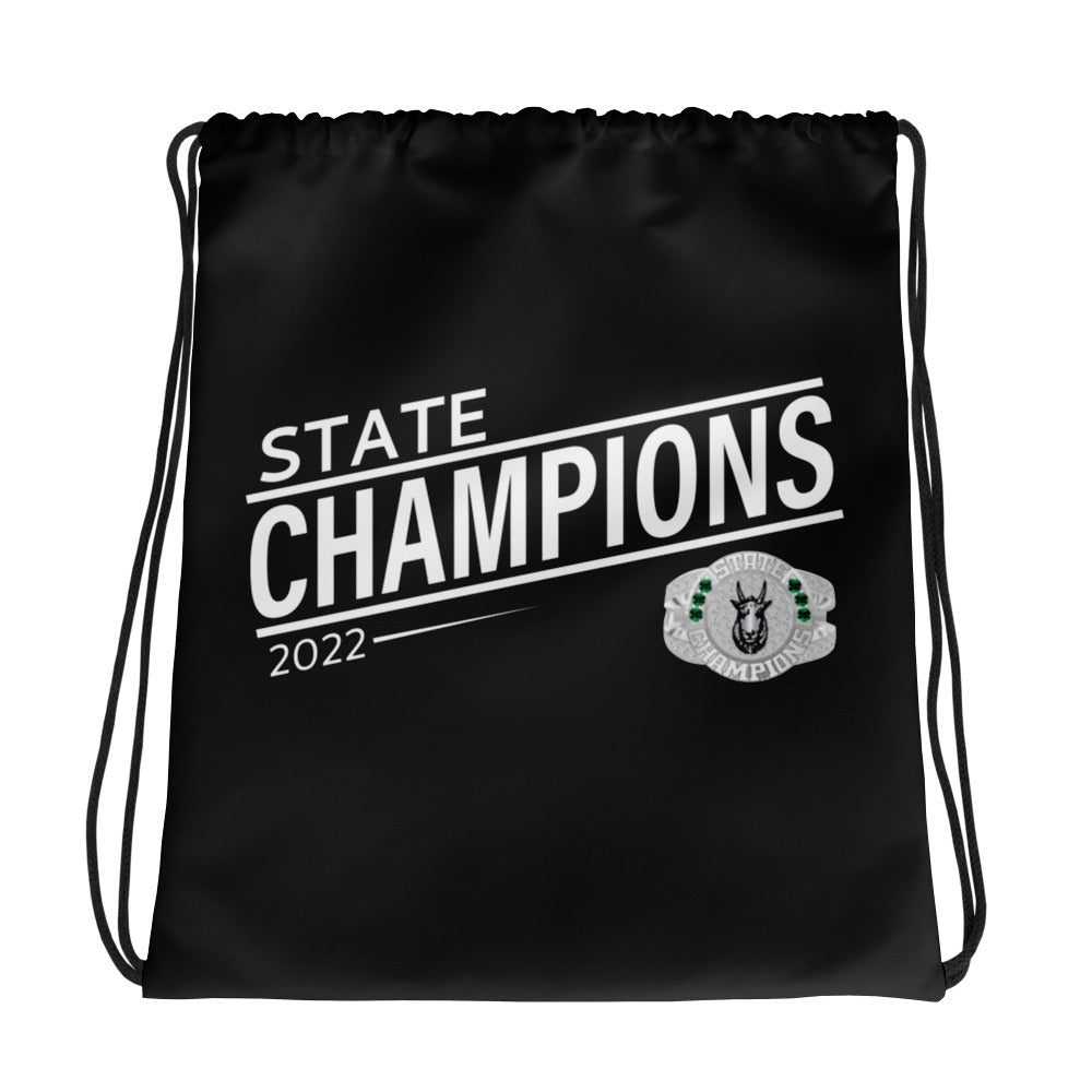 Chelan Goats Volleyball 2022 State Championship Ring Drawstring bag