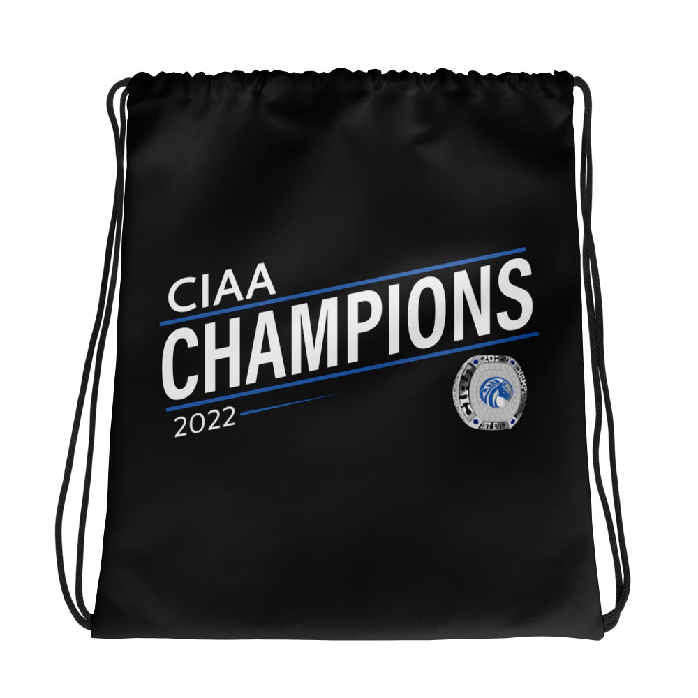 Fayetteville State University 2022 State Championship Ring Drawstring bag