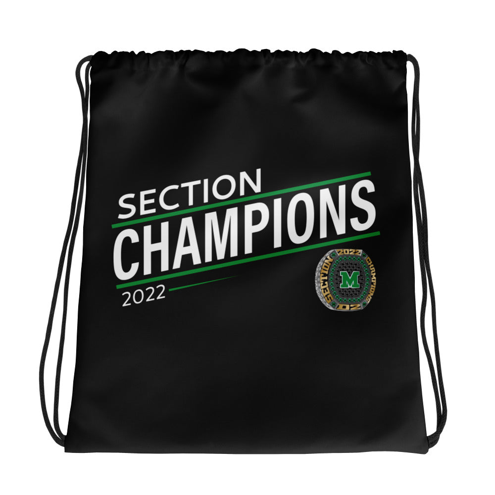 Manteca High School Football 2022 State Championship Ring Drawstring bag