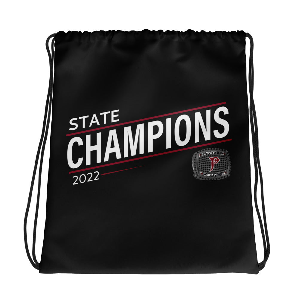 Prescott High School Golf 2022 State Championship Ring Drawstring bag
