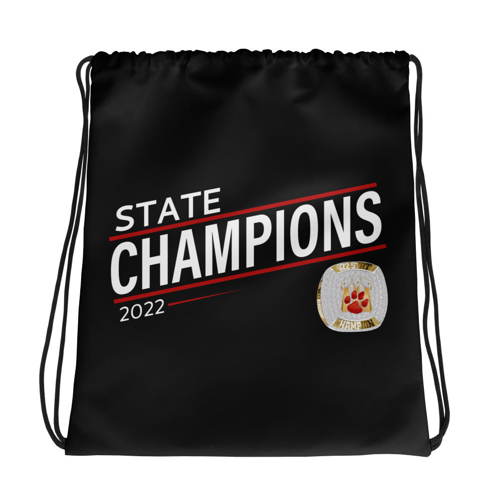 Beechwood High School Football 2022 State Championship Ring Drawstring bag