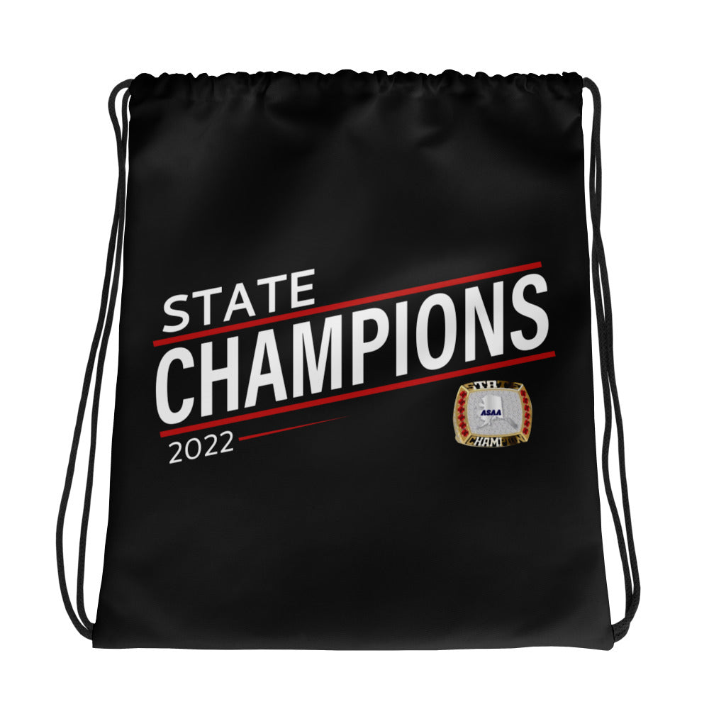 Test Fan Store Football 2022 State Championship Ring Drawstring bag
