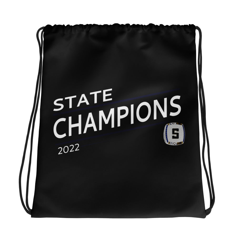 Skaneateles High School Soccer 2022 State Championship Ring Drawstring bag