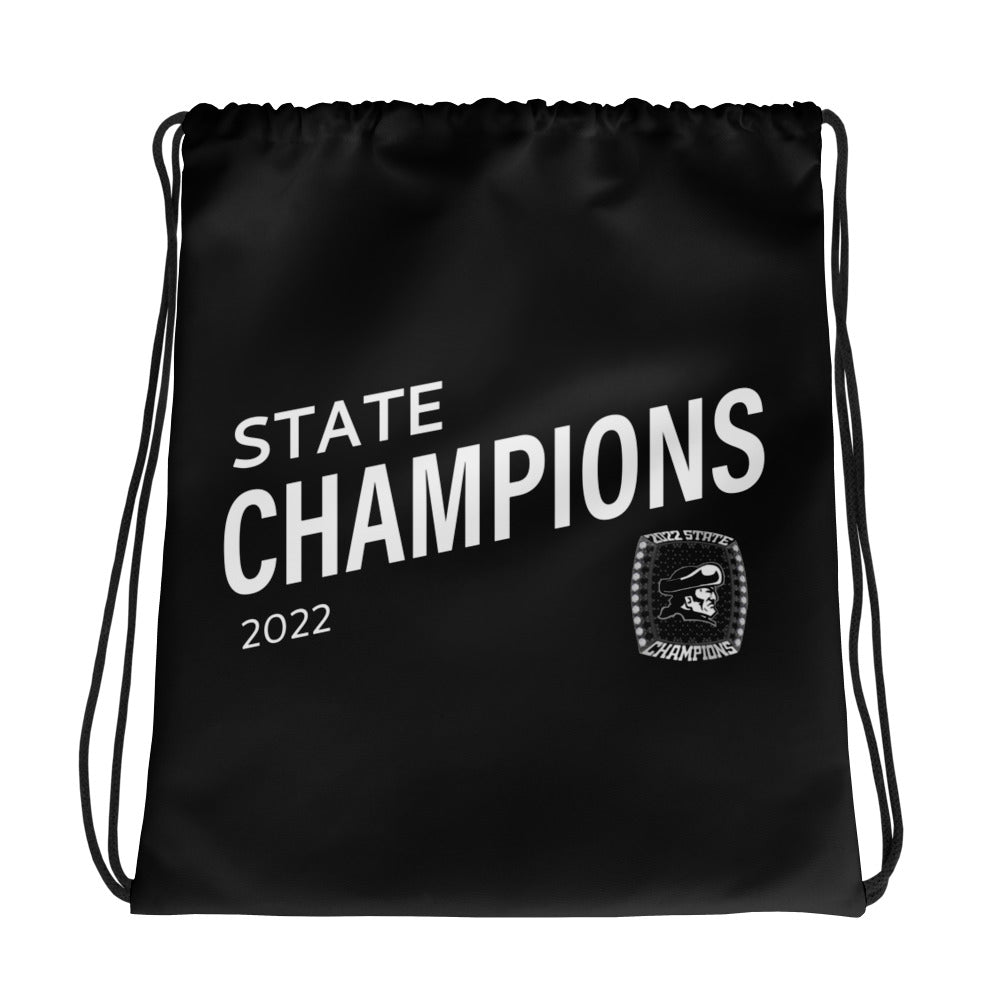 Pilgrim High School Lacrosse 2022 State Championship Ring Drawstring bag