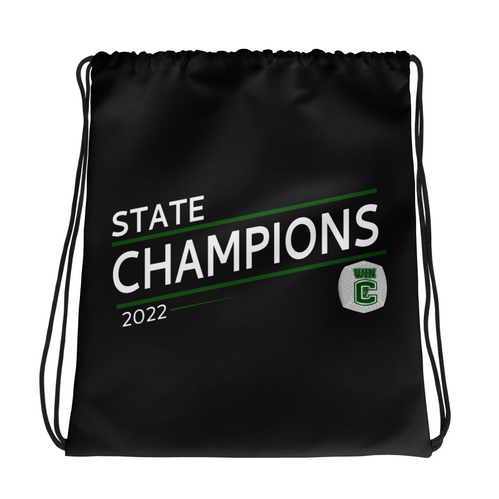 Cathedral Catholic School Cross Country 2022 State Championship Ring Drawstring bag