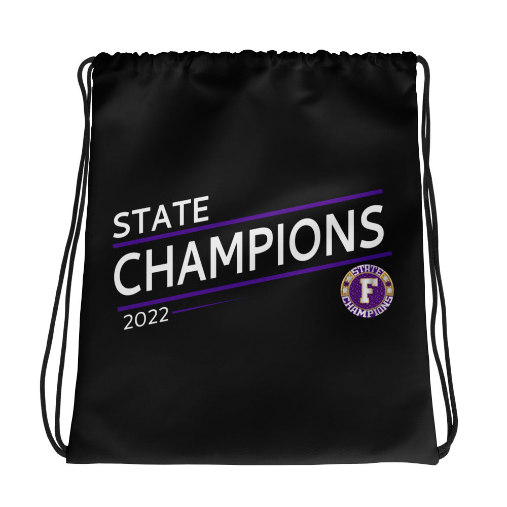 Fouke High School Band 2022 State Championship Ring Drawstring bag