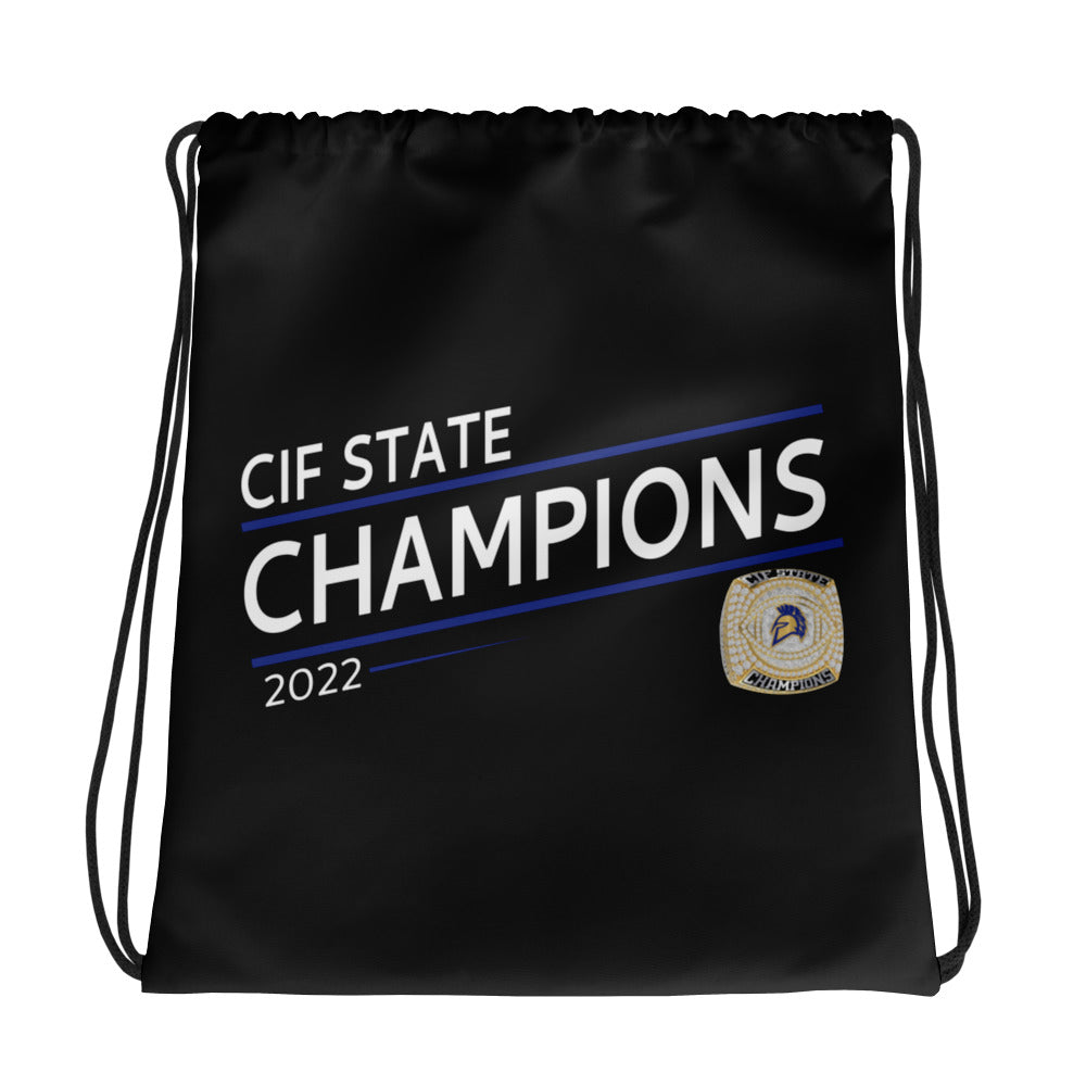 Pinole Valley Football 2022 State Championship Ring Drawstring bag