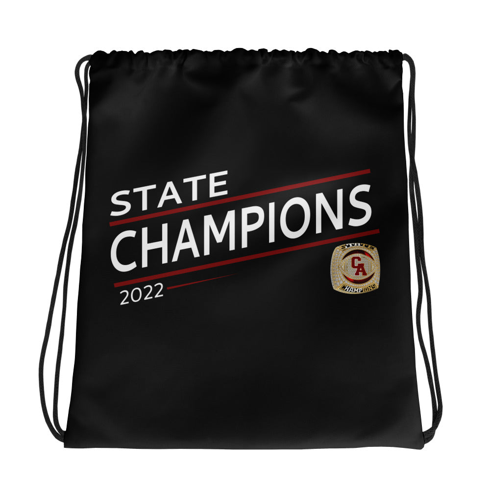 Carl Albert High School Football 2022 Gold Ring Drawstring bag