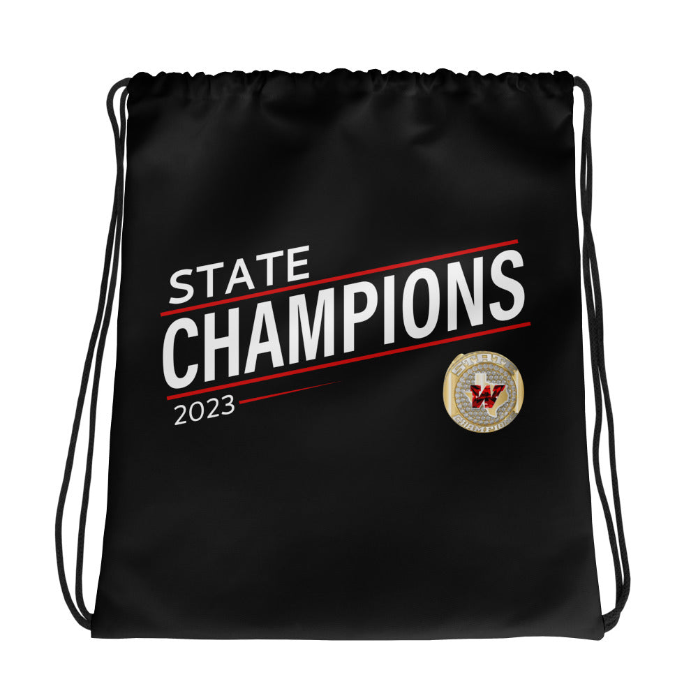 The Woodlands High School Swimming & Diving 2023 Drawstring bag