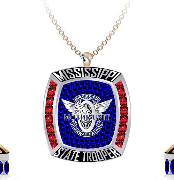 Mississippi Highway Patrol Silver Pendant