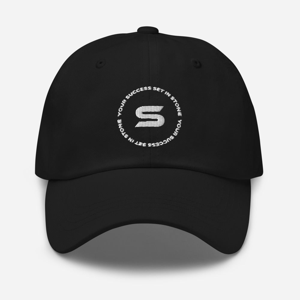 Signature S Logo white Dad hat