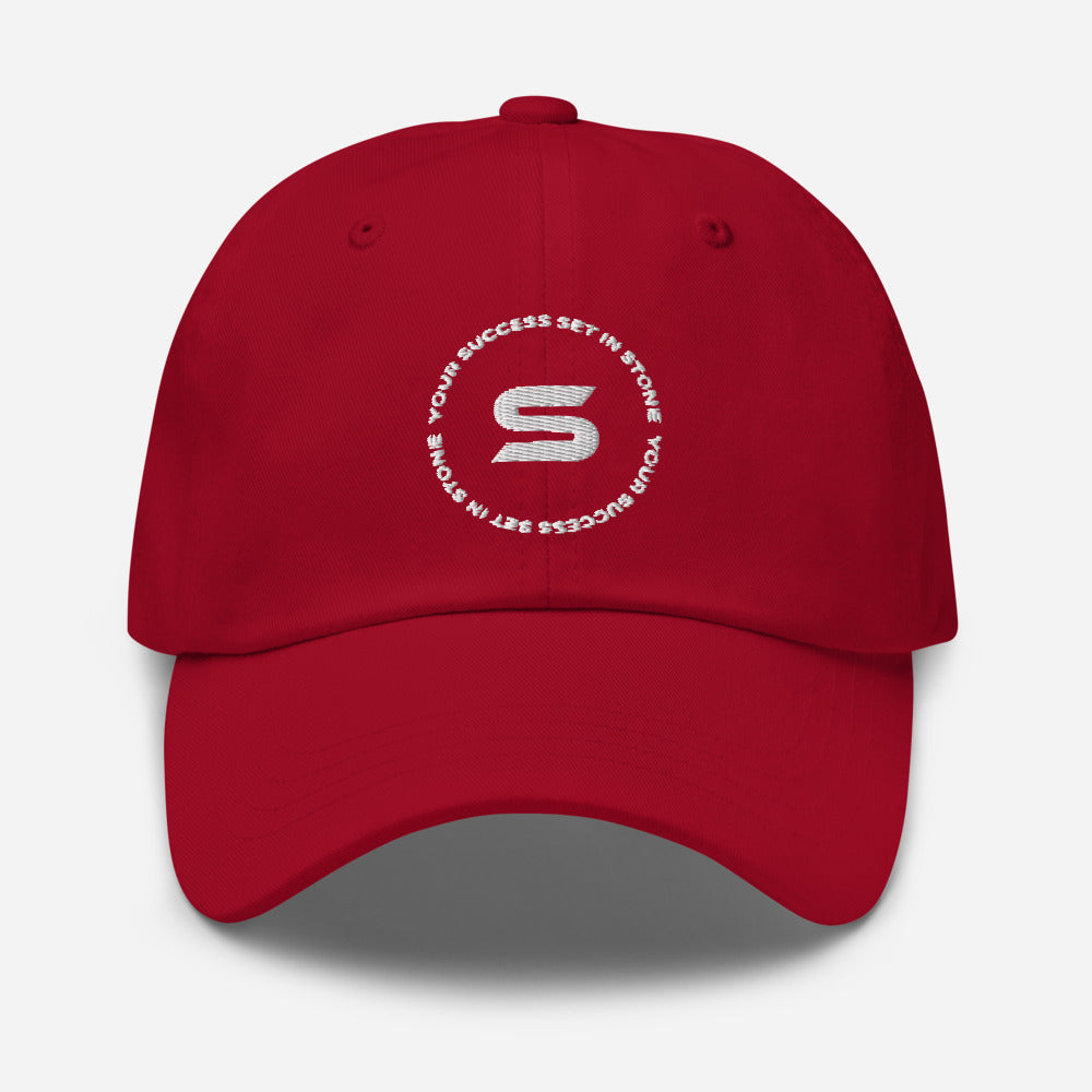 Signature S Logo white Dad hat