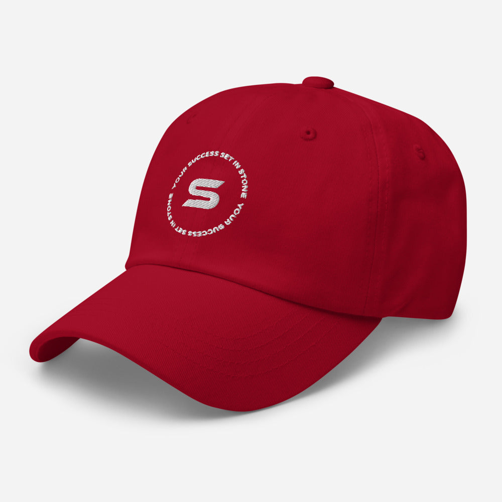 Signature S Logo white Dad hat