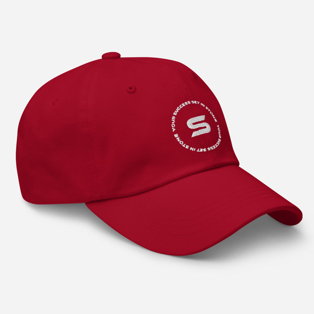 Signature S Logo white Dad hat
