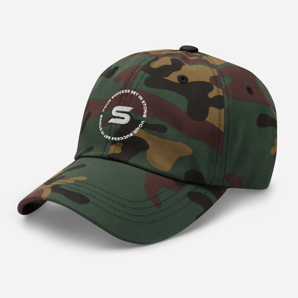 Signature S Logo white Dad hat