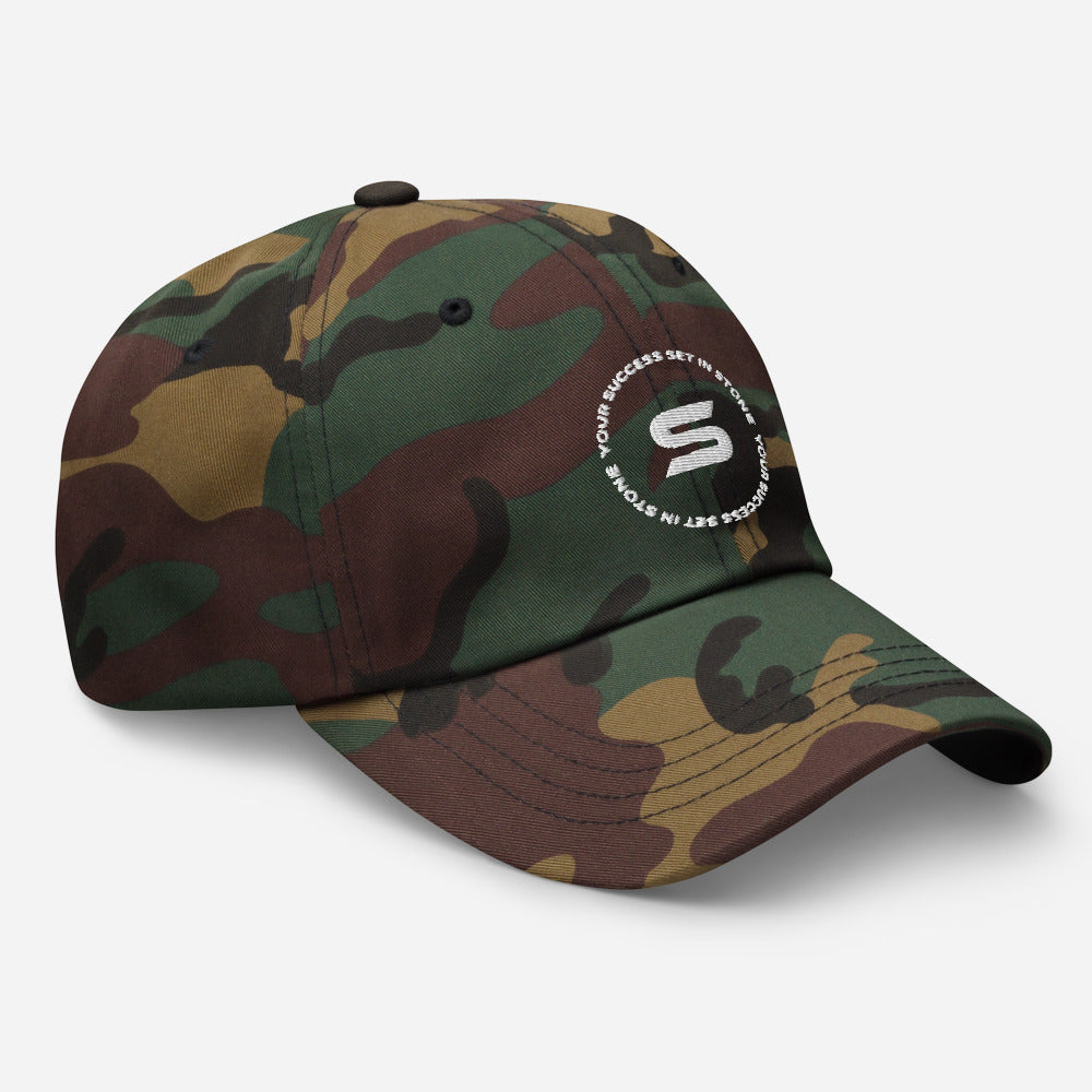 Signature S Logo white Dad hat