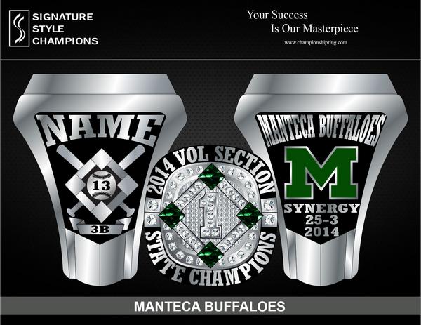 Manteca High School Buffaloes Championship Ring