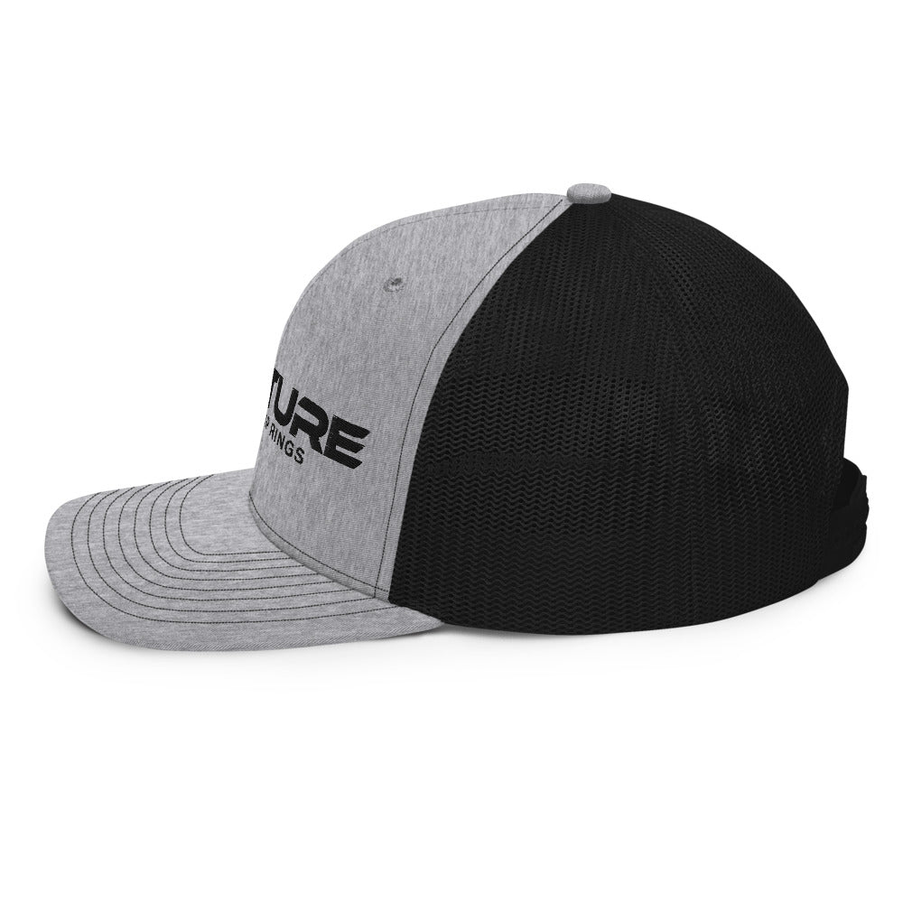 Signature Black Logo Trucker Cap