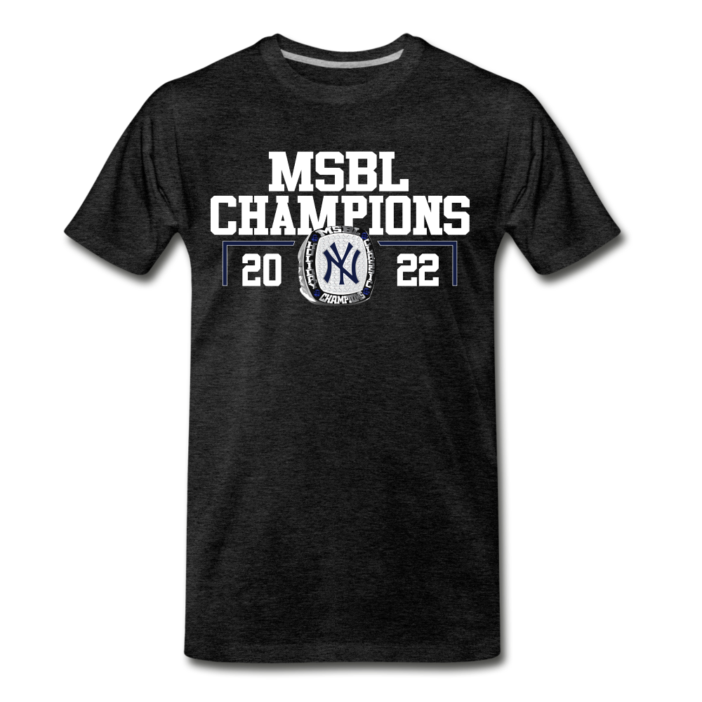 MIAMI YANKEES BASEBALL 2022 MSBL CHAMPIONS SHORT-SLEEVE UNISEX T-SHIRT - charcoal grey