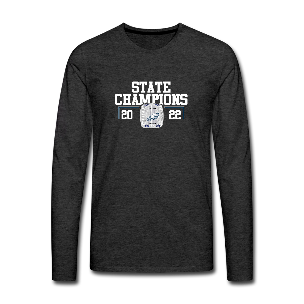 Saint John's Prep State Men's Premium Long Sleeve T-Shirt - charcoal grey
