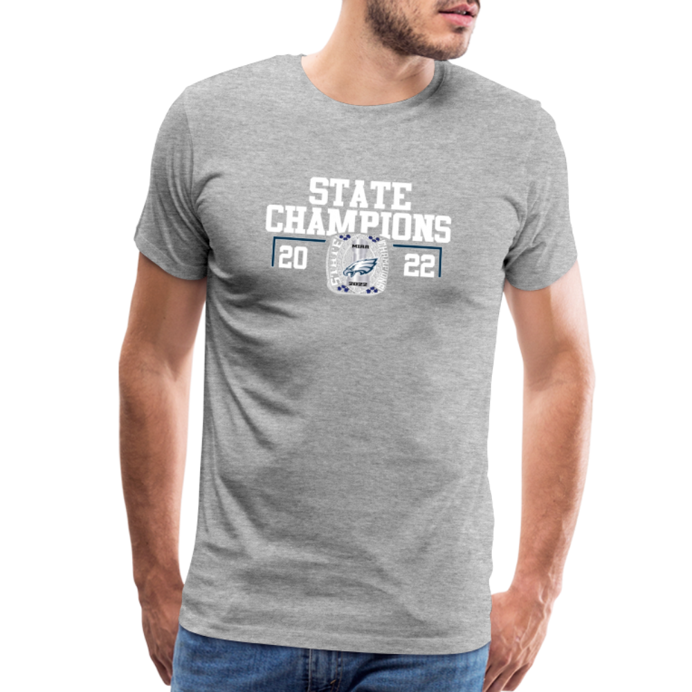 Saint John's Prep Stat Champions Men's Premium T-Shirt - heather gray