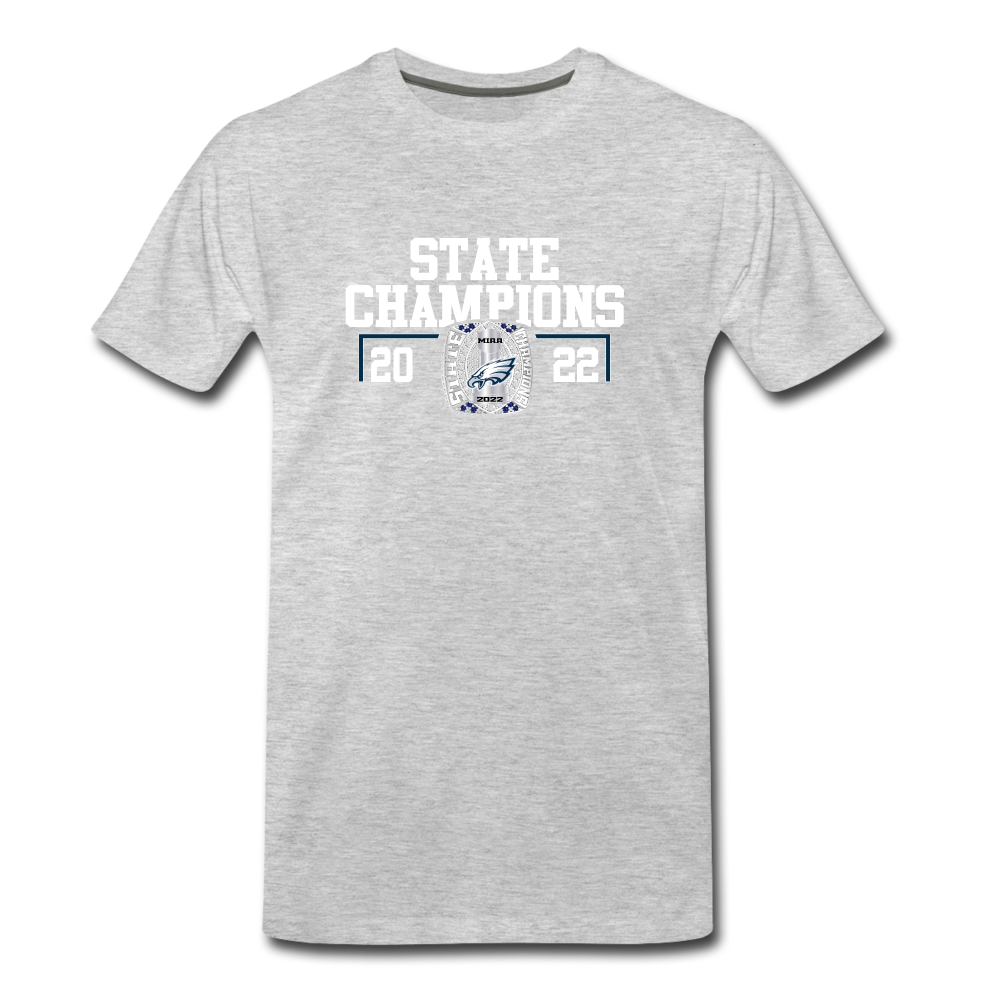 Saint John's Prep Stat Champions Men's Premium T-Shirt - heather gray