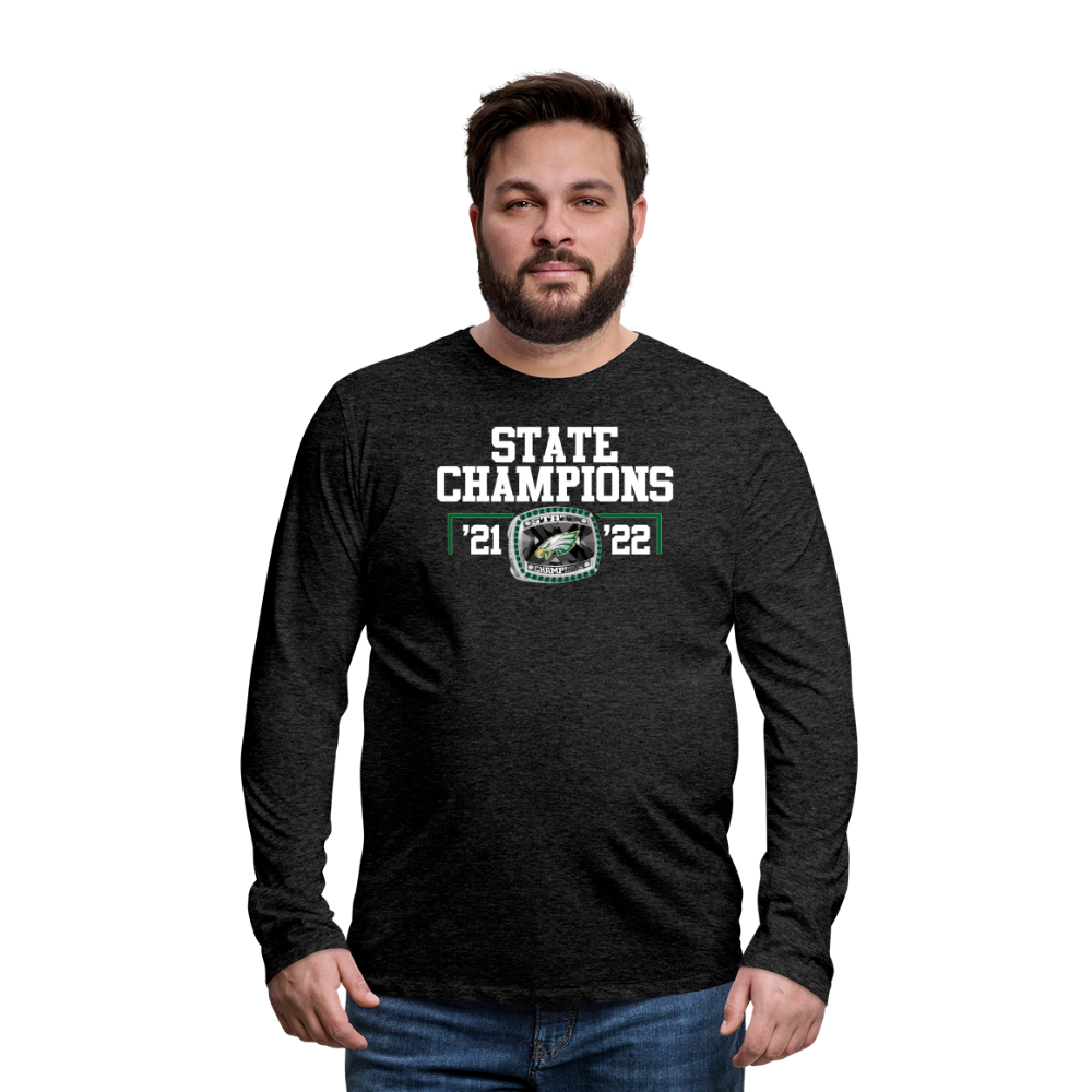 Arlington Christian School State Championship Ring Men's Premium Long Sleeve T-Shirt - charcoal grey