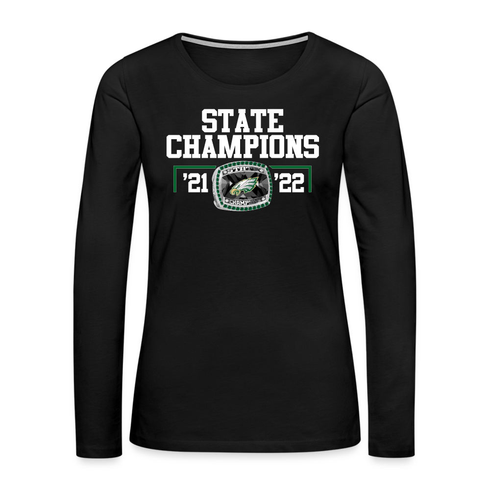 Arlington Christian School State Championship Ring  Women's Premium Long Sleeve T-Shirt - black