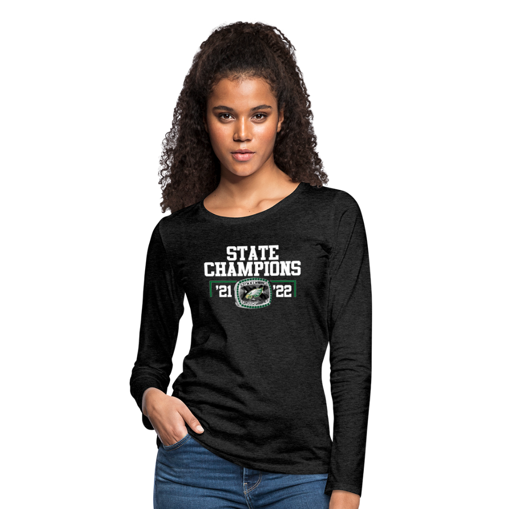 Arlington Christian School State Championship Ring  Women's Premium Long Sleeve T-Shirt - charcoal grey