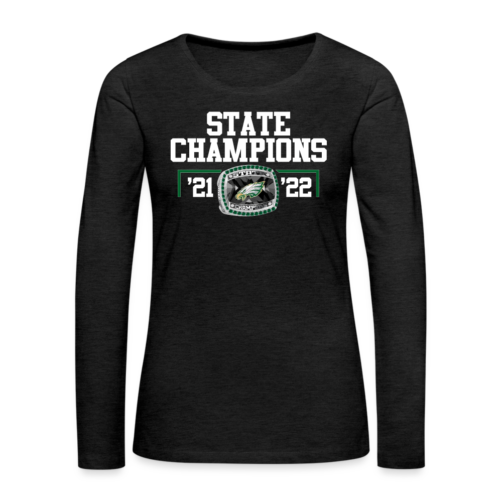 Arlington Christian School State Championship Ring  Women's Premium Long Sleeve T-Shirt - charcoal grey