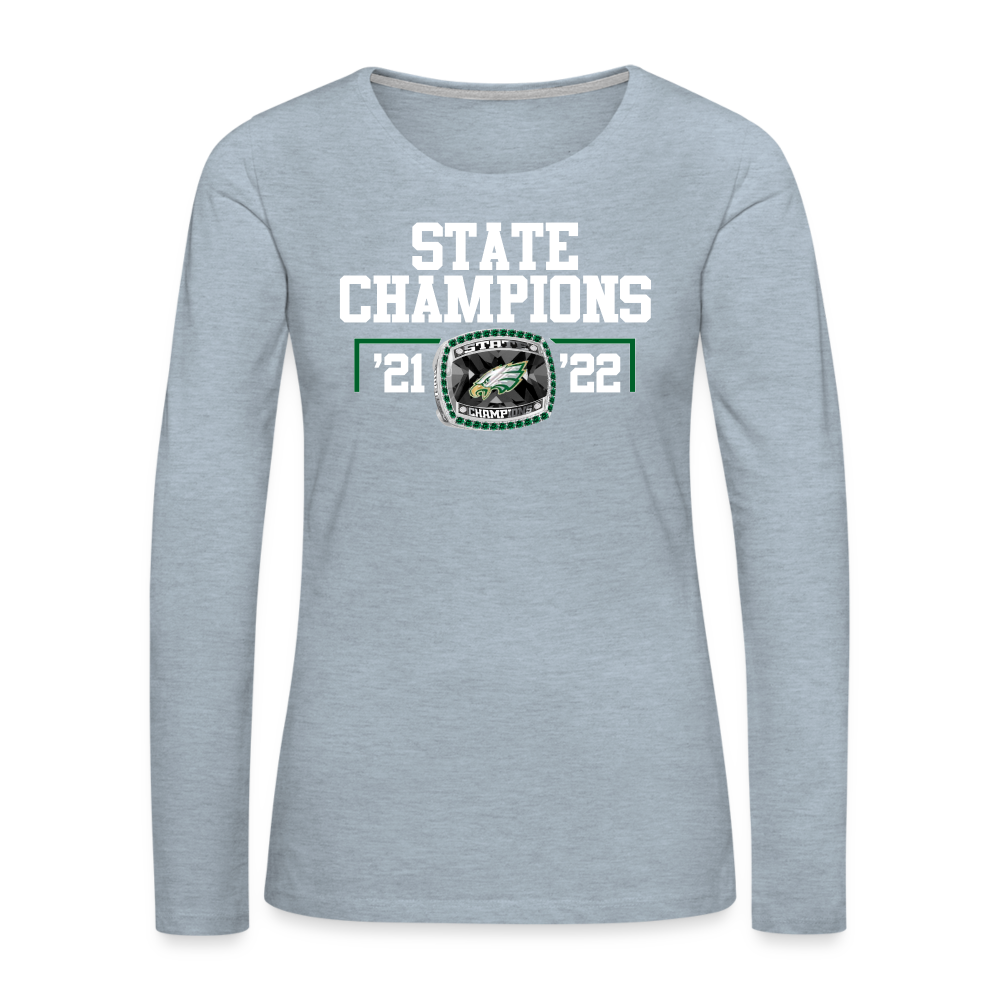 Arlington Christian School State Championship Ring  Women's Premium Long Sleeve T-Shirt - heather ice blue