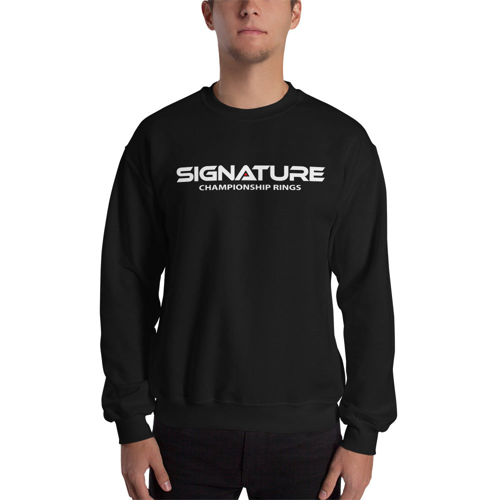 Signature White Logo Crew Sweatshirt