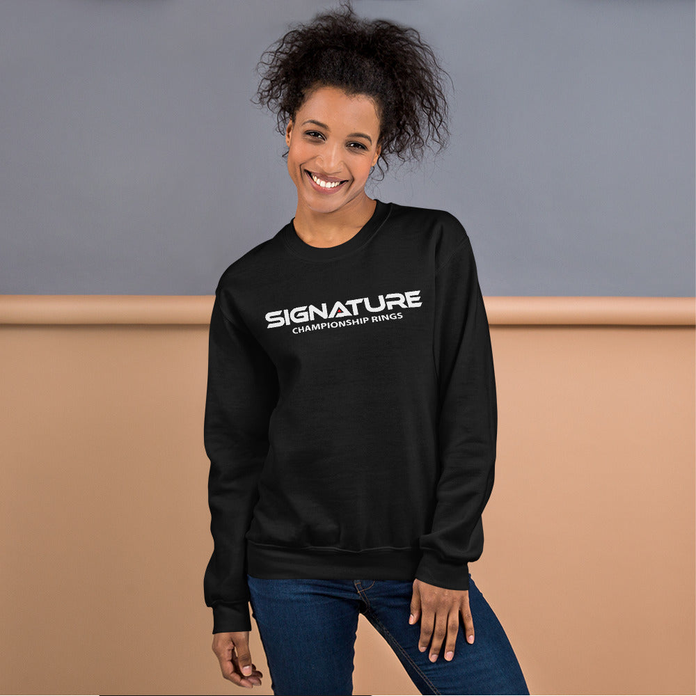 Signature White Logo Crew Sweatshirt