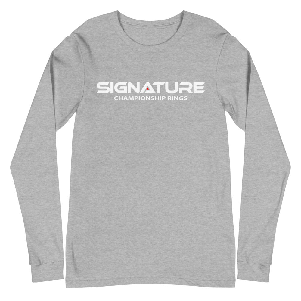 Signature White Logo Unisex Long Sleeve Tee