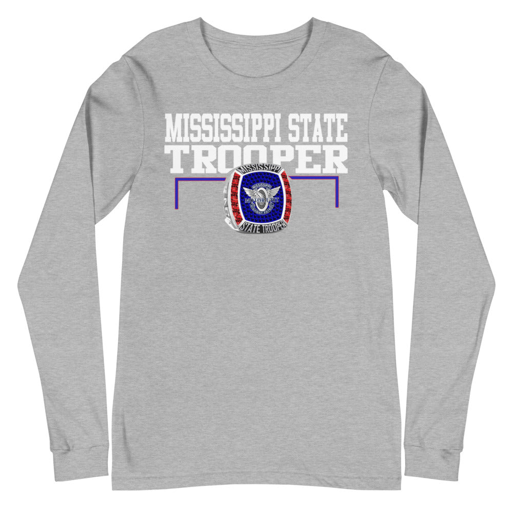 Mississippi State Trooper Silver Ring Unisex Long Sleeve Tee
