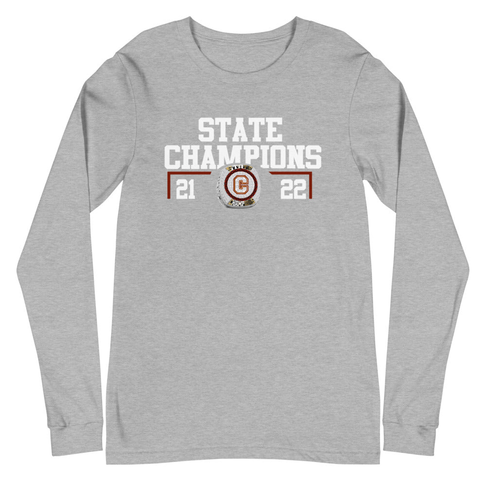Capital Cougarettes '21 - '22 State Championship Ring Unisex Long Sleeve Tee