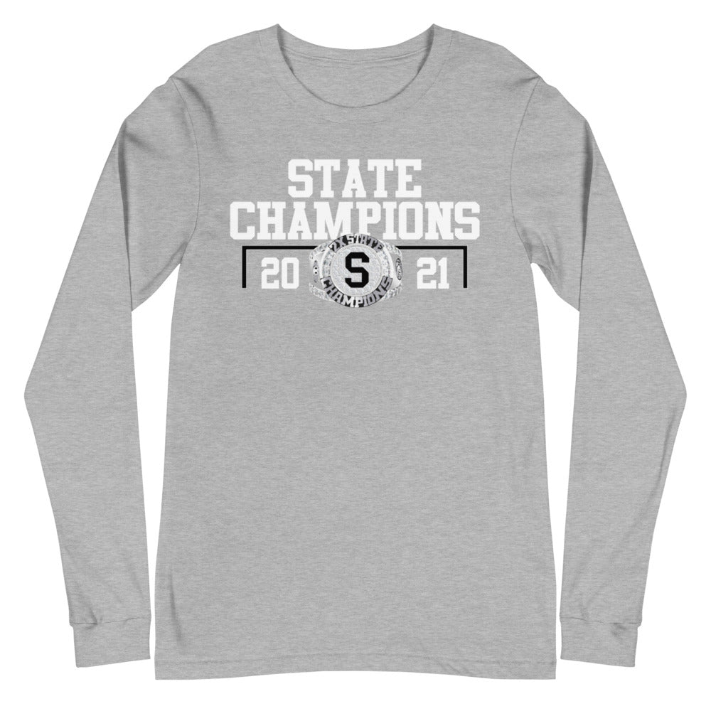 Sterling High School 2021 2X State Championship Ring Unisex Long Sleeve Tee