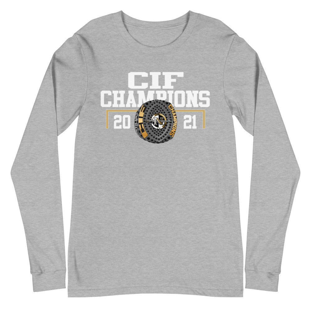 Northview High School 2021 CIF Championship Ring Unisex Long Sleeve Tee
