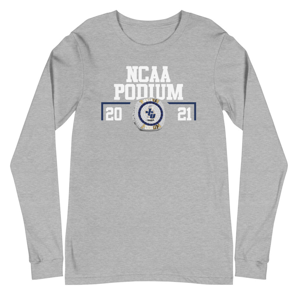 John Carroll University 2021 NCAA Podium Championship Ring  Unisex Long Sleeve Tee
