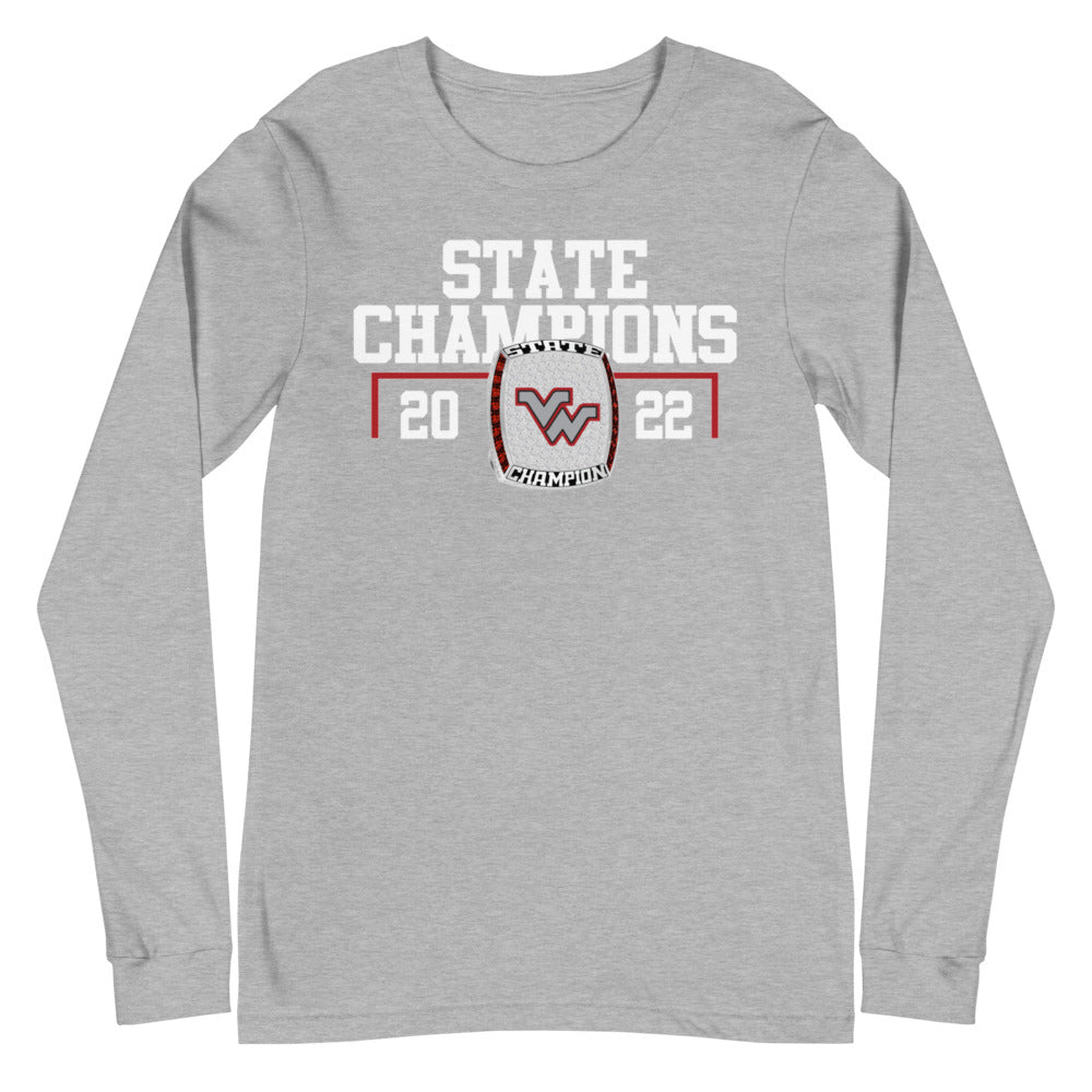 Victoria West High School 2022 State Championship Ring Unisex Long Sleeve Tee