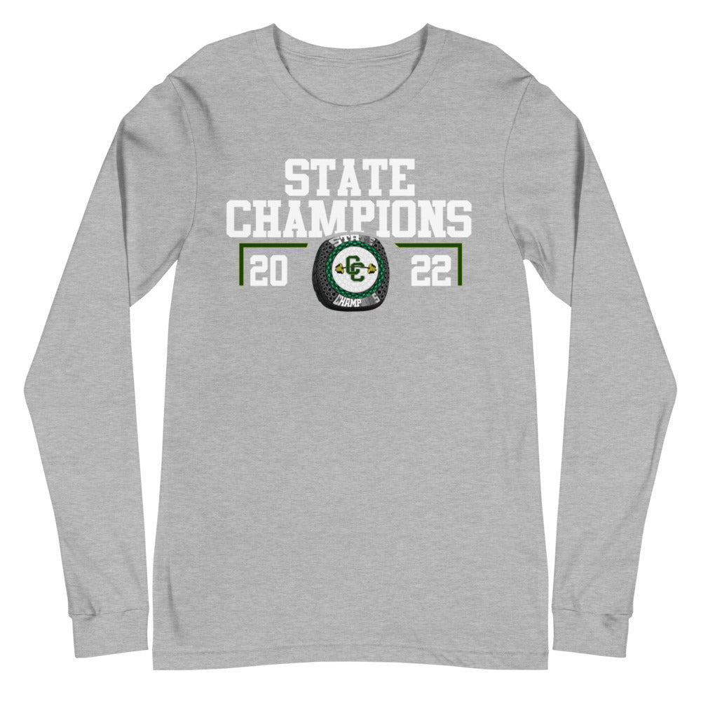 Cedar Creek High School 2022 State Championship Ring Unisex Long Sleeve Tee
