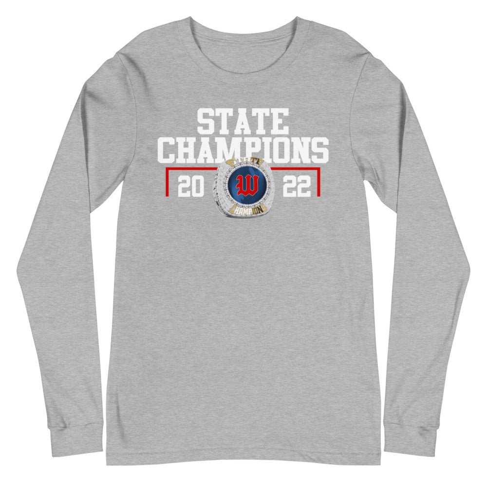 Westside Patriots 2022 State Championship Ring Unisex Long Sleeve Tee