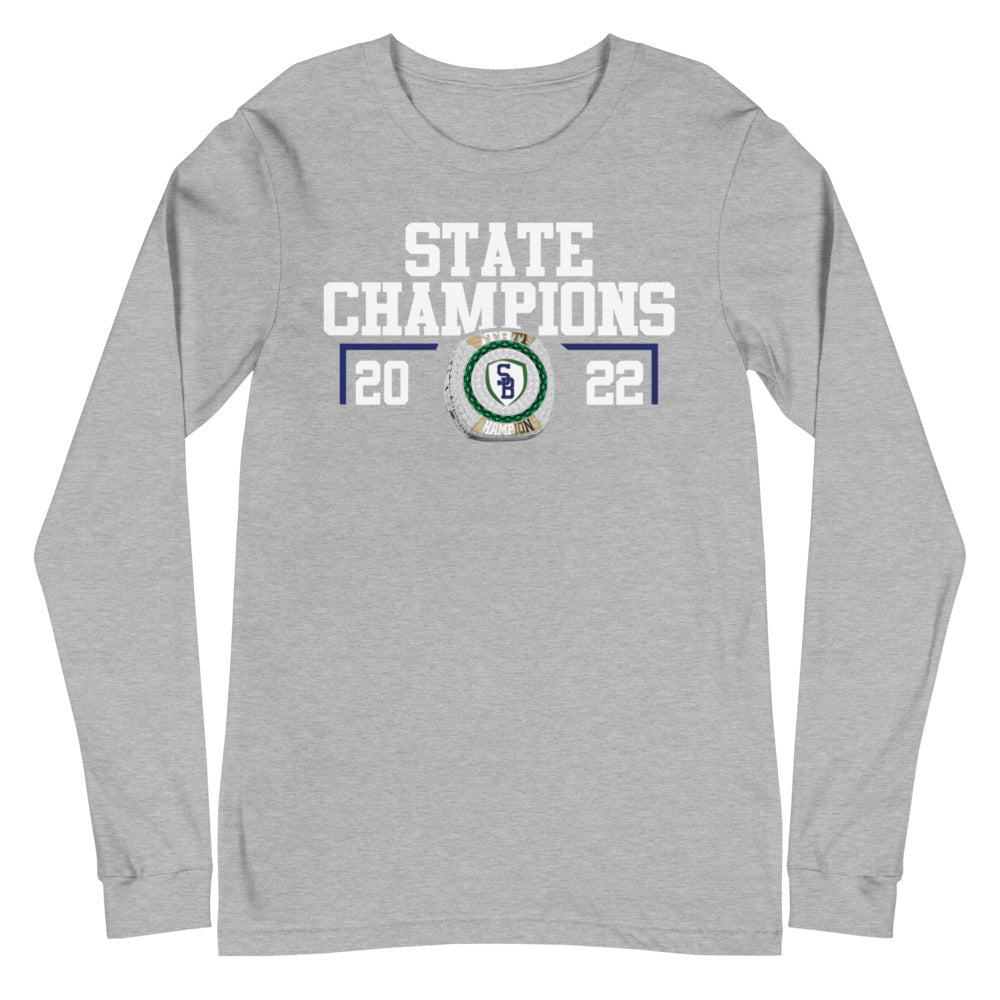 St. Bernards Academy 2022 State Championship Ring Unisex Long Sleeve Tee