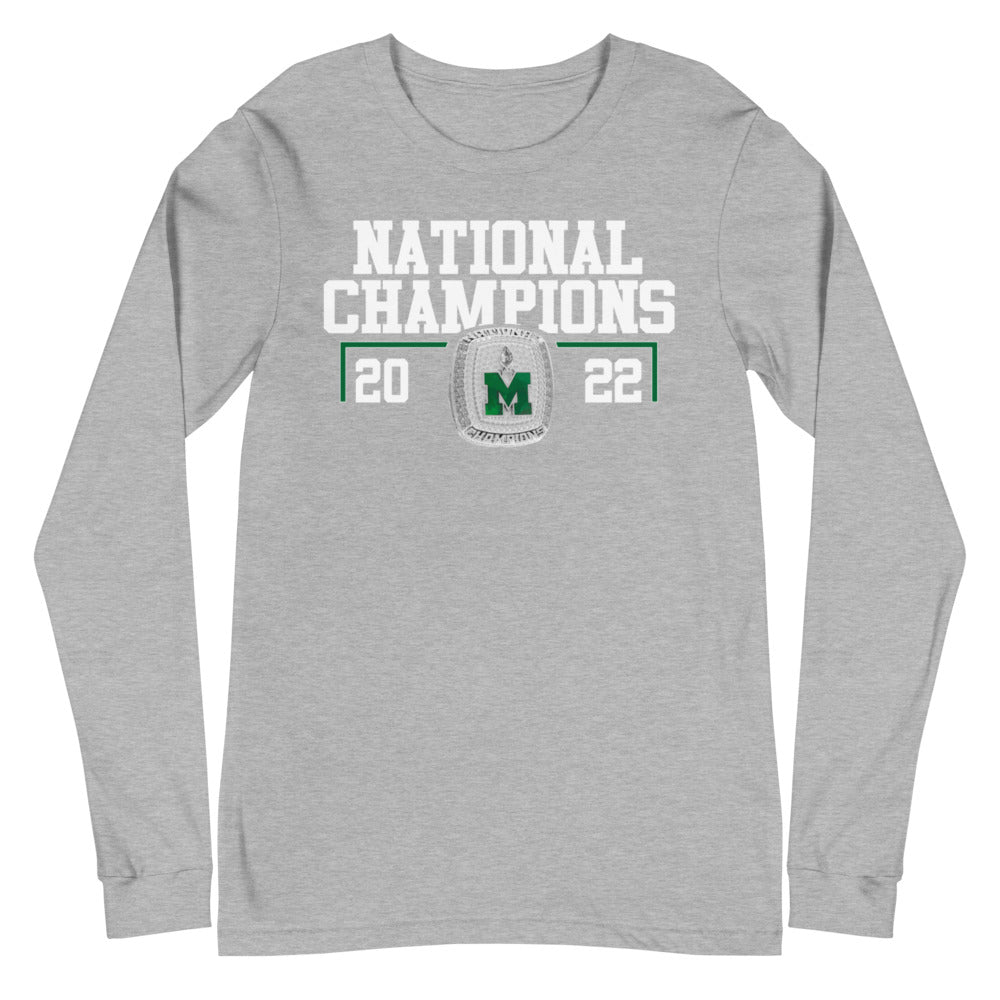 Marlboro Shamrocks 2022 National Championship Ring Unisex Long Sleeve Tee