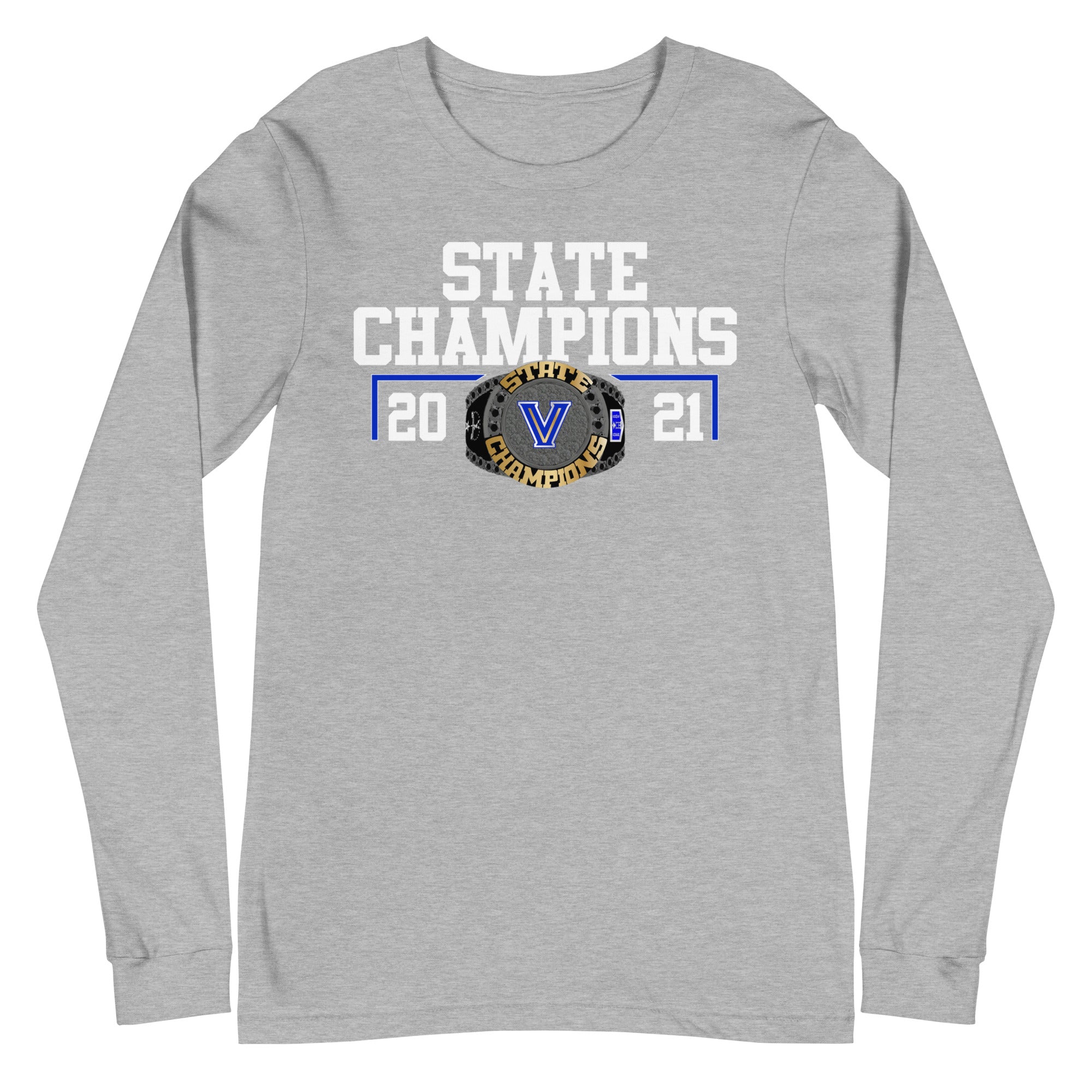 Valley View High School Cheer 2021 State Championship Ring Unisex Long Sleeve Tee