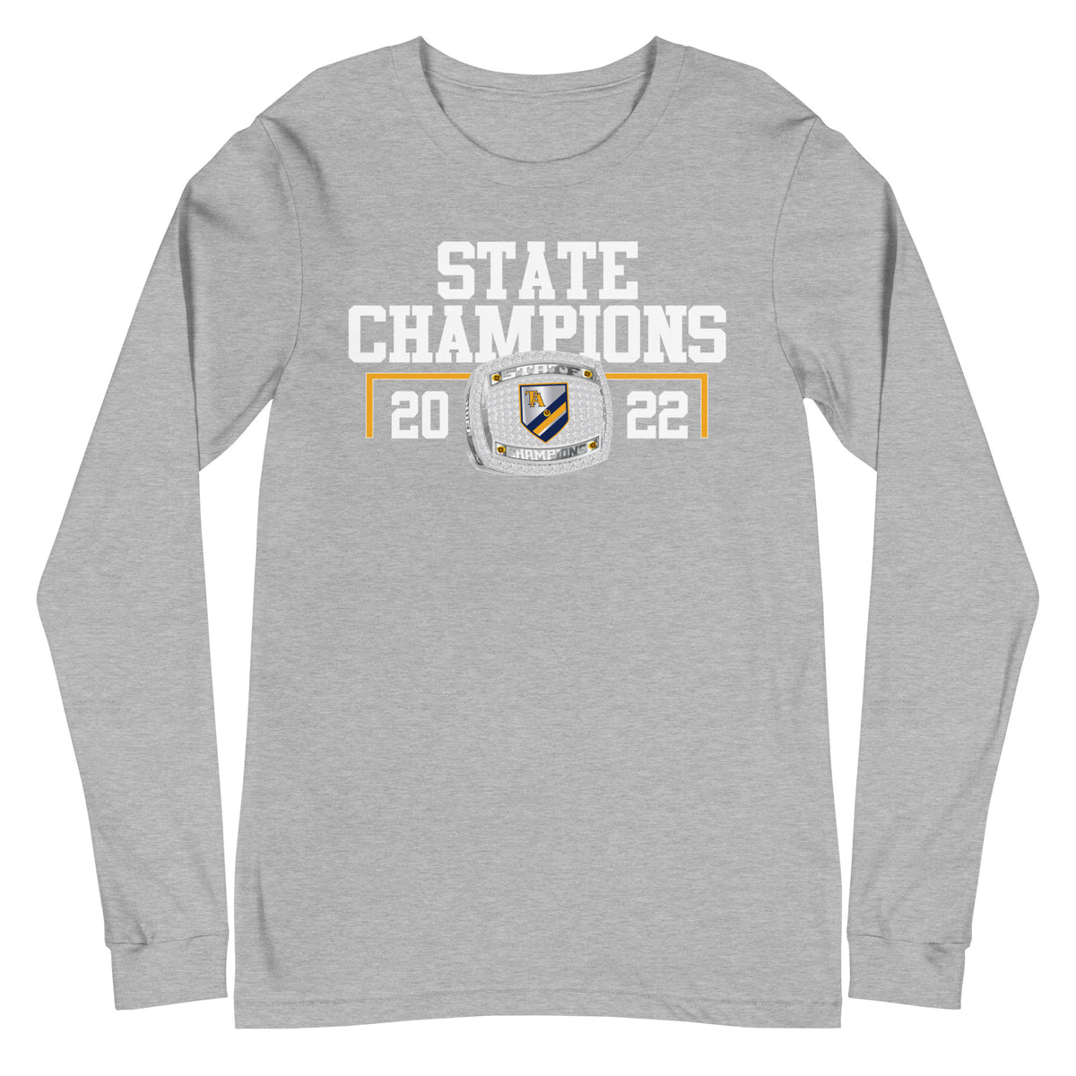 Tuscaloosa Academy Men’s Soccer 2022 State Championship Ring Unisex Long Sleeve Tee