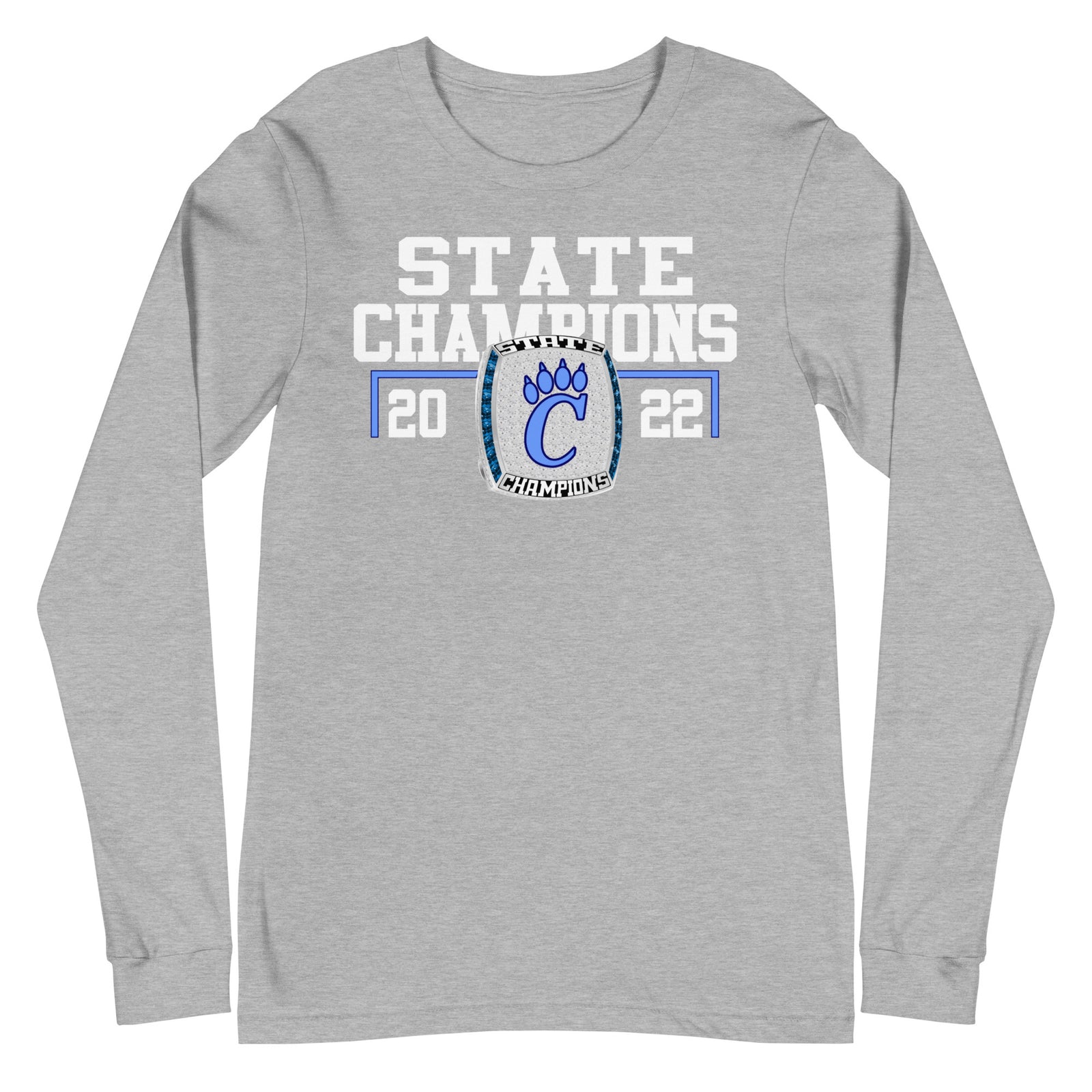 Chesapeake High School 2022 State Championship Style Ring Unisex Long Sleeve Tee