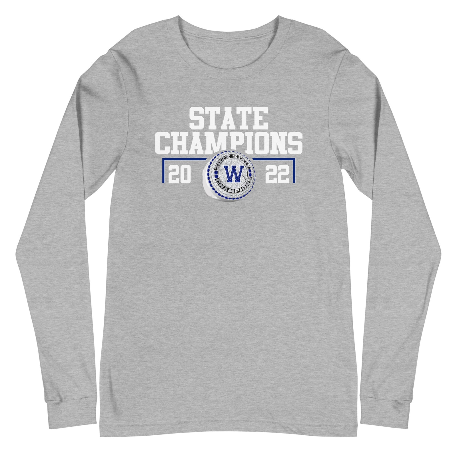 Westfield High School 2022 State Championship Ring Unisex Long Sleeve Tee