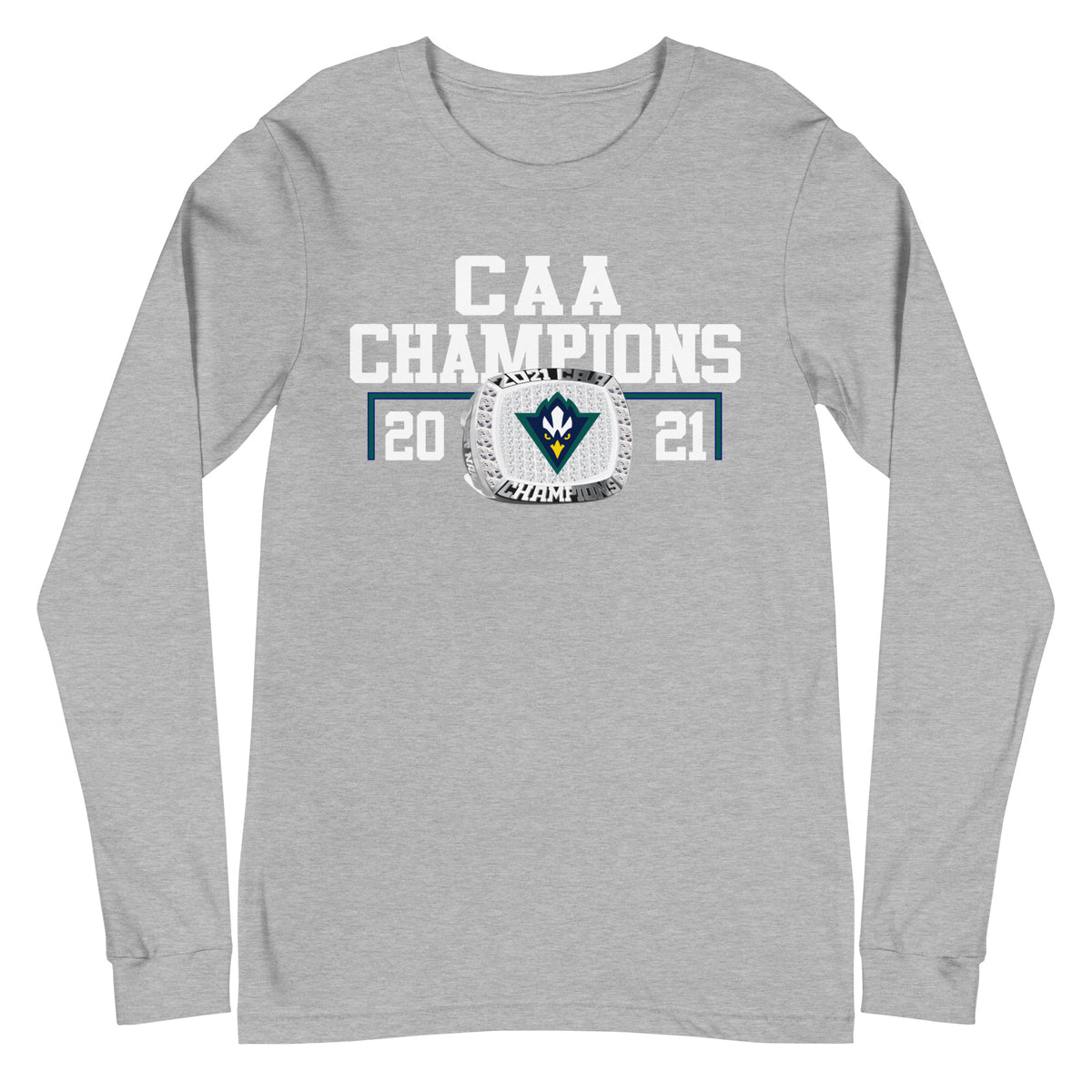 UNCW 2021 CAA Championship Ring Unisex Long Sleeve Tee